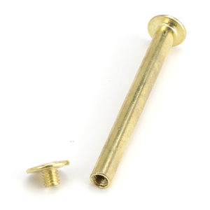Nindejin 10 ensembles/sac Vis de reliure fendues en acier au carbone plaqué or M3-M8 Vis Chicago Rivets Grade 4.8 - Product Image 3