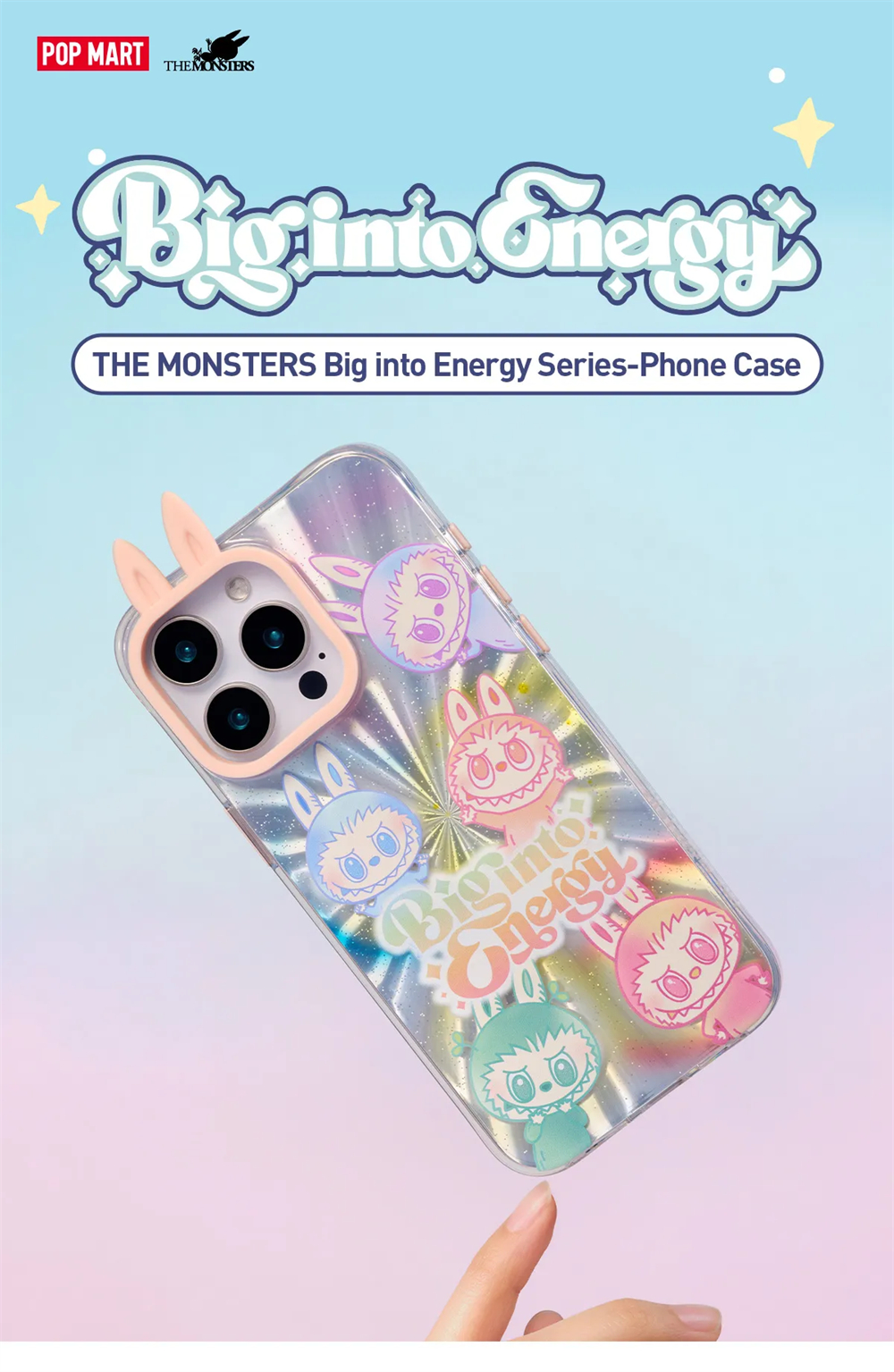 POP MART labubu ラブブ iPhone16proケース Pop Mart Labubu Big Into Energy Phone Case For iPhone 16 PRO US