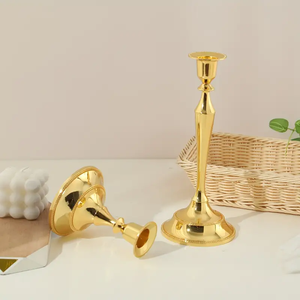 Foryoudecor al por mayor MESA DE BODA aleación de zinc decoración de lujo portavelas de oro - Product Image 3