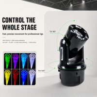 180W RGBW LED Moving Head Light mit 6+12 Prisma-Overlay, 12 Gobo-Mustern und DMX512-Steuerung für Bühne, Nachtclub, Disco, Bar, Party