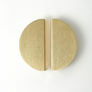 Brushed Gold Semi Circular <b>Handle</b> 64 Hole Aluminum Alloy Cabinet <b>Pull</b> Modern Minimalist Bathroom <b>Door</b> <b>Handle</b> Durable - Product Image 5