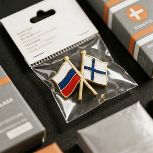 Pins de Solapa con la Bandera Nacional de Finlandia, Insignias Cruzadas de Esmalte Duro y Suave al por Mayor, Recuerdo Turístico Nórdico Escandinavo, Imán Personalizado - Product Image 6