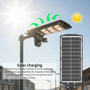 Farola Solar Todo en Uno de 450W con Pantalla Triple, Cámara WiFi 4G, IP65, Garantía de 3 Años para Monitoreo de Carreteras en Alta Definición - Product Image 2