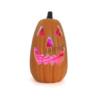 Grandes lanternes LED en plastique HDPE pour décoration de fête d'Halloween, style citrouille et chat noir, 5 pouces, pour intérieur