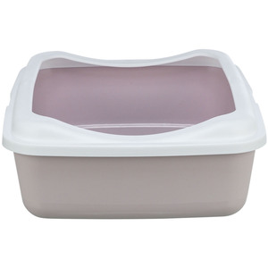 Bandeja Sanitaria Clásica de 37 x 15 x 48 cm, Color Lila Blanco, para Gatos - Product Image 1