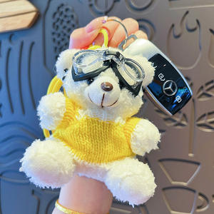 Creativo eco-friendly Costume maglione orsacchiotto portachiavi a forma di 3D stampa digitale simpatico cartone animato bambola ragazza ciondolo - Product Image 3