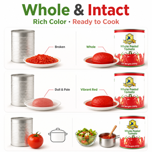 Pomodori Pelati con Basilico, Compatibili con Varie Erbe Aromatiche, Creano un Ricco Sapore Stratificato, Materia Prima per Cucina - Product Image 3