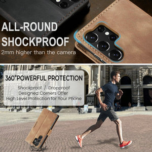 เคสโทรศัพท์มือถือ CaseMe Retro PU รุ่นดั้งเดิม สำหรับ <span class=keywords><strong>Samsung</strong></span> S25 Ultra S24 S23 S22 S21 Fe S20 S10 S9 และซีรีส์ <span class=keywords><strong>Samsung</strong></span> S50 Ultra - Product Image 5