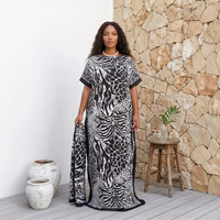 Nouvelle conception, robe longue décontractée pour femmes, style africain, ensemble deux pièces, taille plus, abaya respirante pour adultes, robe d'été