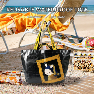 Recycling Thickened PP Woven <b>Large</b> <b>Shoulder</b> Strap Waterproof Custom Printed Laminated Logo Tote <b>Bags</b> OEM/ODM in Vietnam - Product Image 2