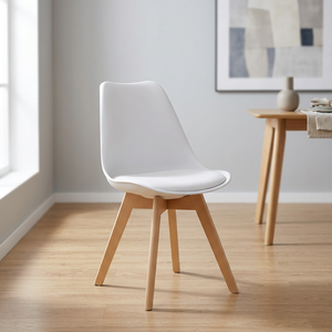 Modern Nordic Classic Design PP Plastic Restaurant Furniture <b>Dining</b> <b>Chair</b> with Wooden Legs-Durable & Eco-Friendly - Product Image 3