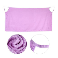 Serviette portable Peignoirs Femmes Peignoirs sans manches en microfibre Serviette de spa en microfibre