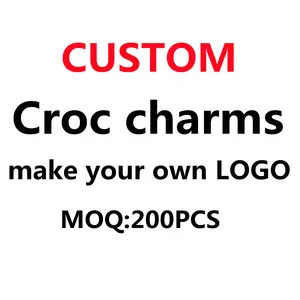 Neues Design Großhandel LOGO Clog Schuh dekorationen Weiche PVC Custom Schuhe Krokodil Charms für Kinder Schuh teile & Zubehör