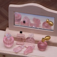 Ensemble de parfums miniatures pour maison de poupée, accessoires de modèle de table de toilette miniature en tissu pour BJD