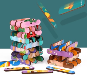 Rompecabezas de Madera con Tiras, Juguete Educativo Temprano para Niños, Historias de Animales de Dibujos Animados, Transporte, Frutas, Tablero de Doble Cara - Product Image 4