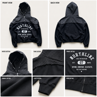 Sudaderas con Capucha Unisex de Alta Calidad, Personalizadas con Logotipo de Gimnasio, Cierre Frontal Completo, 400 Gsm, 100% Algodón, Corte Cuadrado, Gruesas, de Plaid Manufacturers