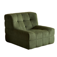 Waffel-Modulares Sofa-Set aus Cordstoff mit Integrierter Kompression, Knochenlose Konstruktion für Kleine Wohnzimmer, Günstig