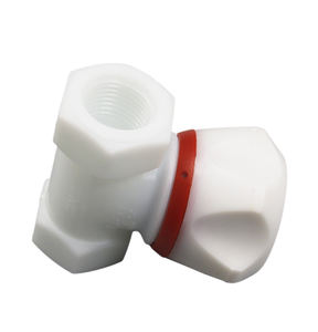 Vanne d'arrêt d'angle à 2 voies en plastique à diaphragme, vanne triangulaire pour l'eau, vente chaude en Chine - Product Image 2