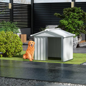 Benutzer definierte Großhandel Fabrik preis Hochwertige Outdoor-Garten Katzen-und Hunde zimmer Zwinger Metall wasserdicht Pet <span class=keywords><strong>House</strong></span> - Product Image 6