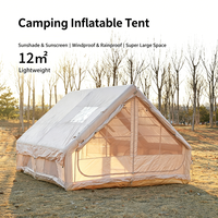 Grande tente de camping gonflable pour 4 à 8 personnes, résistante au vent et à l'eau, avec deux portes AB, quatre saisons, anti-UV, installation rapide