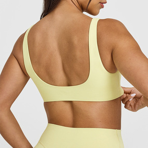 Soutien-gorge de sport à <span class=keywords><strong>dos</strong></span> ouvert pour la salle de sport, soutien-gorge de yoga rembourré, hauts de sport pour la salle de gym, soutien-gorge de sport <span class=keywords><strong>plongeant</strong></span> en V pour femmes - Product Image 5