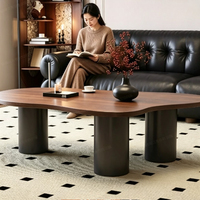 Table à thé de style moderne du milieu du siècle pour petit salon, design floral rétro, haute qualité pour usage domestique