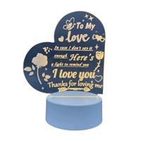 Lampe de nuit créative en acrylique en forme de cœur, cadeau original, vente en gros directe usine transfrontalière, lampe de vœux de vacances en forme de puzzle