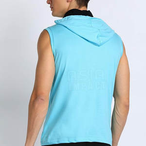 เสื้อฮู้ดแฟชั่นสำหรับใส่ไปยิมสีพื้นมีฮู้ดสำหรับเล่นยิมสีล้วนผลิตในปากีสถาน - Product Image 2