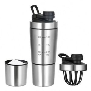 New Design Double <b>Wall</b> Vacuum Insulated Stainless Steel Shaker Bottle Gym Protein Shaker for Fitness and Sports Drinking - Product Image 3