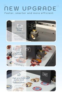 Máquina cortadora plana de película automática a precio de fábrica, <span class=keywords><strong>plotter</strong></span> de cama plana, pegatinas troqueladas, máquina A3 - Product Image 2