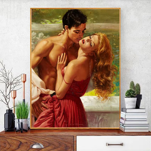 Peinture au diamant 5D DIY, kits d'art diamanté pour débutants, décoration intérieure, peinture par numéros, décoration de chambre à coucher pour couples - Product Image 2