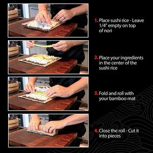 <span class=keywords><strong>Kit</strong></span> complet de fabricant de <span class=keywords><strong>sushi</strong></span> <span class=keywords><strong>traditionnel</strong></span> pour débutants Tapis à <span class=keywords><strong>sushi</strong></span> en bambou facile à utiliser pour la maison ou l'enseignement en classe - Product Image 2