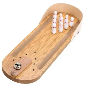 free sample board game parts mini bowling table game set association games on a wooden board dropshipping for adults