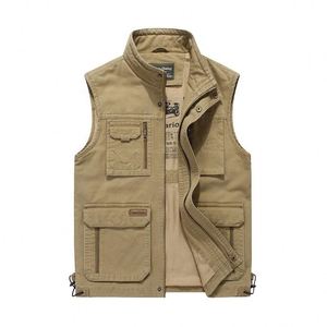 Nuevo <span class=keywords><strong>Chaleco</strong></span> Multifuncional de Algodón para <span class=keywords><strong>Hombre</strong></span>, Primavera-Otoño, con Múltiples Bolsillos, <span class=keywords><strong>Chaleco</strong></span> sin Mangas, Chaqueta sin Mangas, Ropa Urbana de Trabajo - Product Image 2