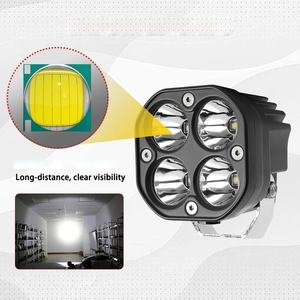 Faro LED 4x4 <span class=keywords><strong>de</strong></span> 3 pulgadas blanco/ámbar <span class=keywords><strong>para</strong></span> motocicleta, luz <span class=keywords><strong>de</strong></span> trabajo, antiniebla, DRL <span class=keywords><strong>para</strong></span> coche/camión/ATV - Product Image 4