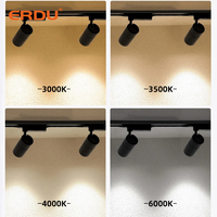 ERDU 2 fils Led réglable éclairage sur rail Cob Led système d'éclairage sur rail aluminium piste COB projecteur