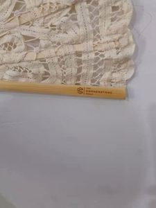 Abanico de mano chino de bambú plegable con bordado blanco y encaje, estilo retro, para danza, fiestas, bodas, regalo artesanal para novia y decoración del hogar - Product Image 5