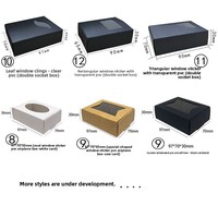 Boîte à gâteau bento en papier kraft imperméable personnalisée avec fenêtre transparente, pliable en forme d'avion, pour savon artisanal, impression offset