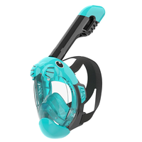 Masque de plongée intégral pour enfant avec vision large, anti-buée, flottant, à système Dry Top PC pour la plongée sous-marine
