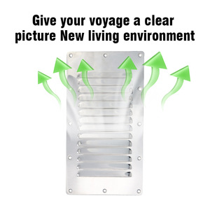 Couvercle d'aération en acier inoxydable, panneau à persiennes de 5x9 pouces pour le flux d'air d'échappement des bateaux et des camping-cars - Product Image 4