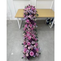 Guirnalda de Seda Elegante de Alta Calidad, Decoraciones Florales Blancas de Lujo para Bodas, Centros de Mesa Ecológicos, Flores para el Suelo