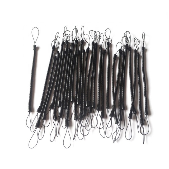 Sprial Retractable Plastic Spring Cord Mobile Phone Lanyard Stylus Secure Spring Anti-lost Wire Strap for POS PDA Navigator