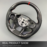 Volante Personalizado de Fibra de Carbono y Cuero Perforado para Ford Explorer ST, ST-Line, King Ranch y Timberline 2020-2025