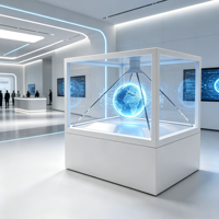 Pantalla Piramidal de Hologramas 3D a Simple Vista 360 °    Proyección Flotante LED con Imagen en Pantalla para Uso Comercial