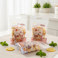 Sachet Doypack Personnalisé en Plastique Dépoli Imprimé, Qualité Alimentaire, avec Fermeture Éclair et Poignée, pour Bonbons et Biscuits