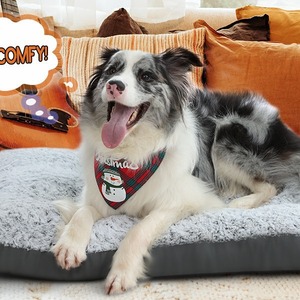 Tapis de chenil moelleux confortable lit de chien lavable de luxe tapis de caisse pour chien anti-dérapant pour grands chiens jusqu'à 60 lb - Product Image 4