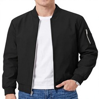 Blouson Bomber Léger Homme Coupe-Vent Décontracté Zippé Printemps Automne Streetwear avec Poches Vente en Gros OEM en Vrac