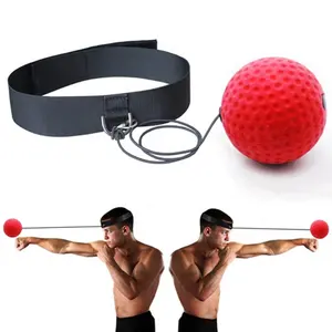 Gym Fitness Reflex PU Bola Busa Cepat Reflex Boxing Punching Ball dengan Headband