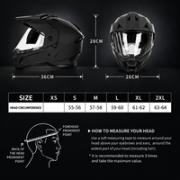 Casque de moto à double lentille, casque de rallye, casque tout-terrain, casque de course de VTT, casque de karting, certifié DOT