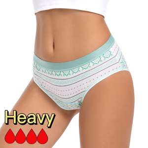 Braguitas Menstruales de Algodón para Niñas, a Prueba de Fugas, Ecológicas, con Estampado Bonito - Product Image 1